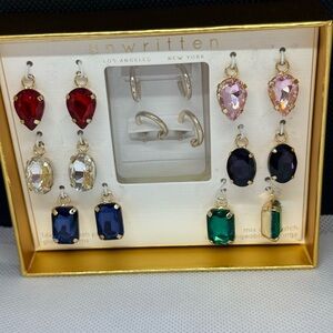 Unwritten Gold and Gemstone Earring Set